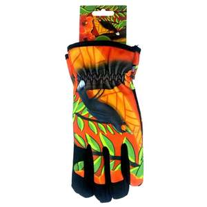 Garden: NZ Artwork Garden Gloves - Huia Bird