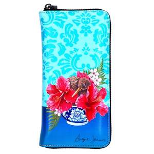 Bags Purses: NZ Artwork Long Leather Wallet - Kiwi