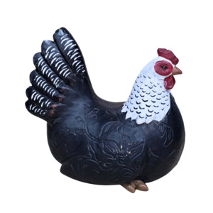 Sitting B&W Hen
