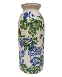 20cm Bud Vase Botanical Blue - Large