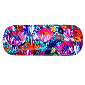 NZ Artwork Glasses Case - Tui Floral