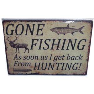 Novelty Signs: Art Tin - Fishing & Hunting