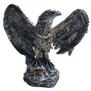 Eagle with wings out