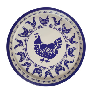 Emma Bridgewater - Blue Hens - Deepwell Tin Tray
