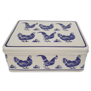 Emma Bridgewater - Blue Little Hen - Deep Rectangular Tin