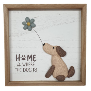 Novelty Signs: 18cm Plaque with Dog