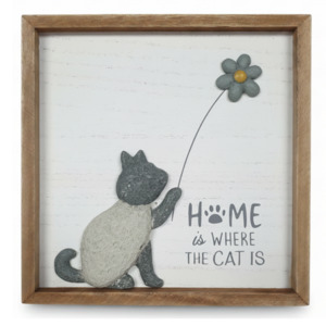 18cm Plaque with Cat
