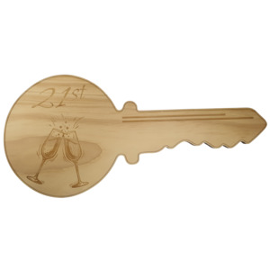 Novelty Signs: 21st Key Wine Glasses 35cm