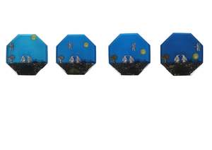 New Zealand Made Kiwiana: Hokitika Resin Coasters - Set of 4