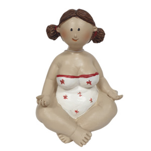 12.5cm Lady Meditating - White