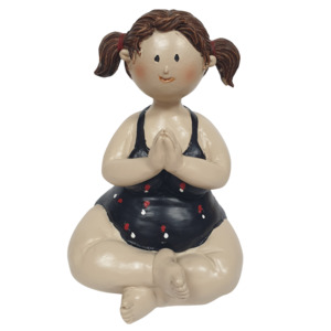 12.5cm Lady Meditation - Brown