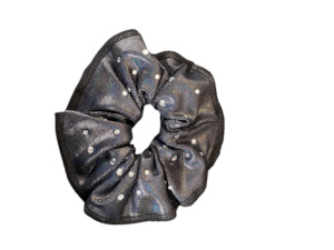 Scrunchie | Laser Black - with Czech Rhinestones