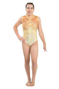 Short Sleeve Leotards: Rising Sun | Sleeveless Leotard