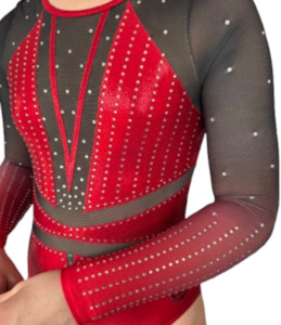 Training Leotards: Empire |  Ombre Red | Competition Leotard