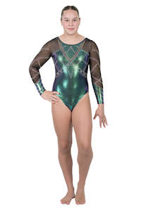 Training Leotards: Crystal Couture |  Iridescent Green/Purple | Competition Leotard