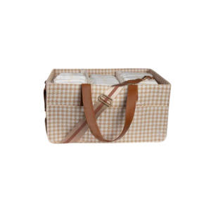 Bathing: Bunnie Caddie Nappy Organiser | Houndstooth Tan