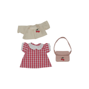 Dinkum Dolls Cherry Gingham Outfit Set