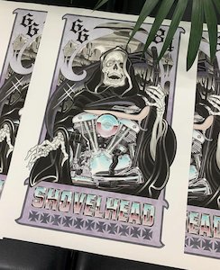 Products: Shovel Reaper Print - Monarch Tattoo