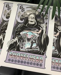 Products: Shovel Reaper Print - Monarch Tattoo