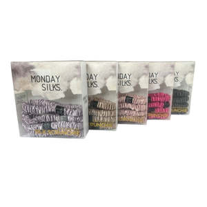 Skinny Silk Scrunchies - Bold - 4 Pack