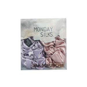 Midi Silk Scrunchies - Pink-Lilac 2 Pack