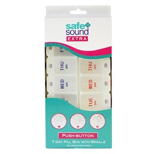 S&S PUSH-BUTTON 7 DAY PILL BOX