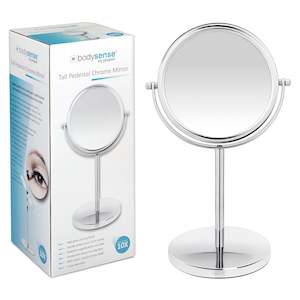 BODYSENSE TALL PEDESTAL CHROME MIRROR - 10X