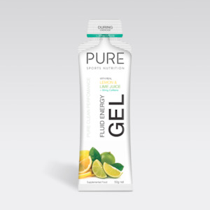 PURE FLUID ENERGY GEL 50G - LEMON LIME CAFFEINE