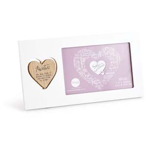 Gifts 1: AUNTIE HEART PHOTO FRAME (LANDSCAPE)