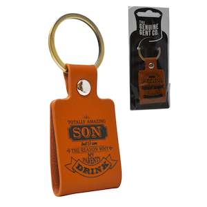 Clearance: GENUINE GENT LEATHER KEY RING - SON