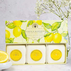 The English Soap Company: LUXURY HAND SOAP 3X100G - LEMON & MANDARIN