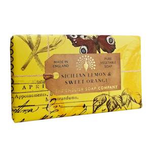 The English Soap Company: ANNIVERSARY 200G SOAP BAR - SICILIAN LEMON & SWEET ORANGE