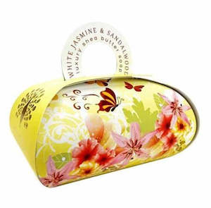 LUXURY SHEA BUTTER SOAP 260G - WHITE JASMINE & SANDALWOOD