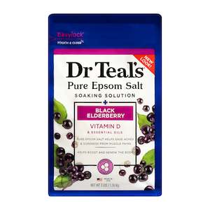 Bath And Body 2: DR TEAL'S EBS BLACK ELDERBERRY (VIT D & ESS.OILS) 1.36KG