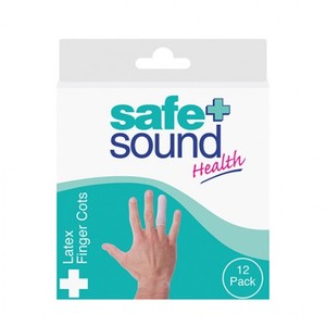 Safe Sound: S&S LATEX FINGER COT 12 PACK