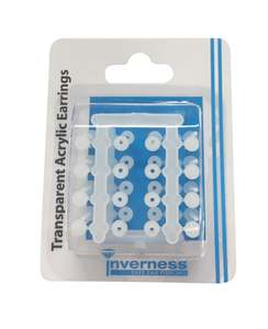 Customer Favourites: ACRYLIC EARRINGS 4 PR BALL& FLAT