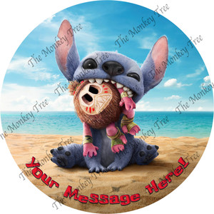Products: Lilo and Stitch Movie Edible Cake Image Topper - can be personalised - The Monkey Tree