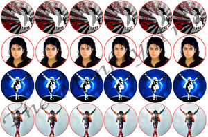 Michael Jackson Edible Cupcake Images - set of 24 - The Monkey Tree