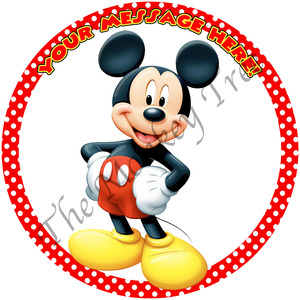Mickey Mouse Edible Fondant Cake Topper 2 - can be personalised - The Monkey Tree