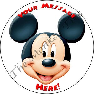 Mickey Mouse Edible Fondant Cake Topper 3 - can be personalised - The Monkey Tree