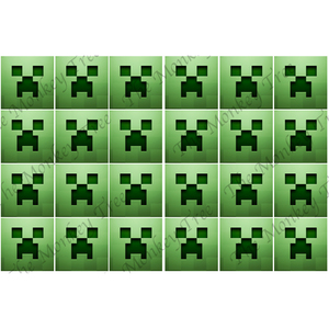 Minecraft Creeper Edible Cupcake Images - The Monkey Tree