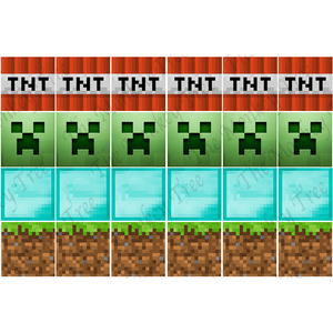 Minecraft Edible Cupcake Images - set of 24 - The Monkey Tree
