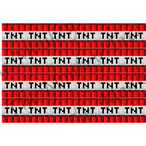 Minecraft TNT Edible Fondant Cake Border Ribbon - The Monkey Tree