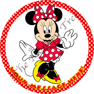 Minnie Mouse Edible Fondant Cake Topper 1 - can be personalised - The Monkey Tree