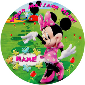 Minnie Mouse Edible Fondant Cake Topper 2 - can be personalised - The Monkey Tree