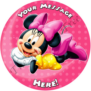 Minnie Mouse Edible Fondant Cake Topper 3 - can be personalised - The Monkey Tree