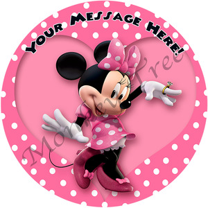 Minnie Mouse Edible Fondant Cake Topper 4 - can be personalised - The Monkey Tree