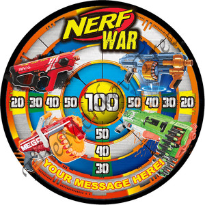 NERF WARS Edible Cake Topper Image - can be personalised - The Monkey Tree