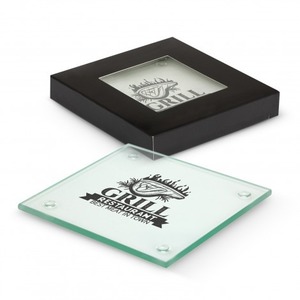Products: Venice Glass Coaster Set of 4 – Square