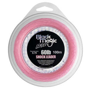 Fishing Lines Leaders: Black Magic - Pink Shock Leader